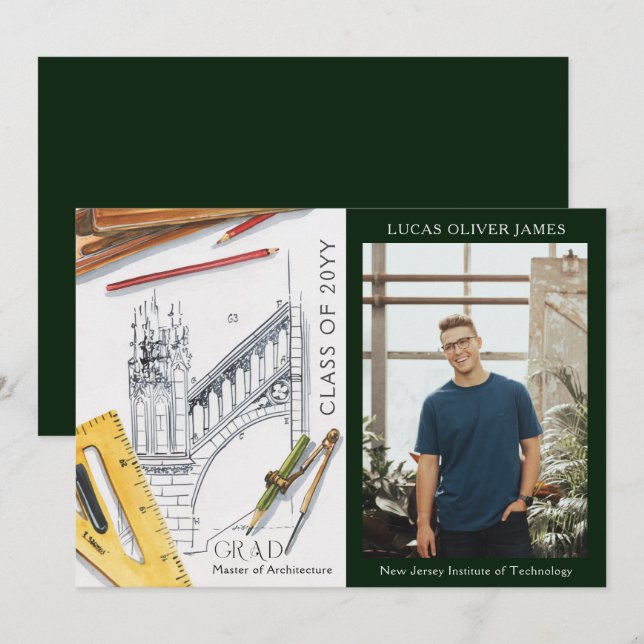 Abschluss-Klasse des Architekturingenieurs (Vorne/Hinten)