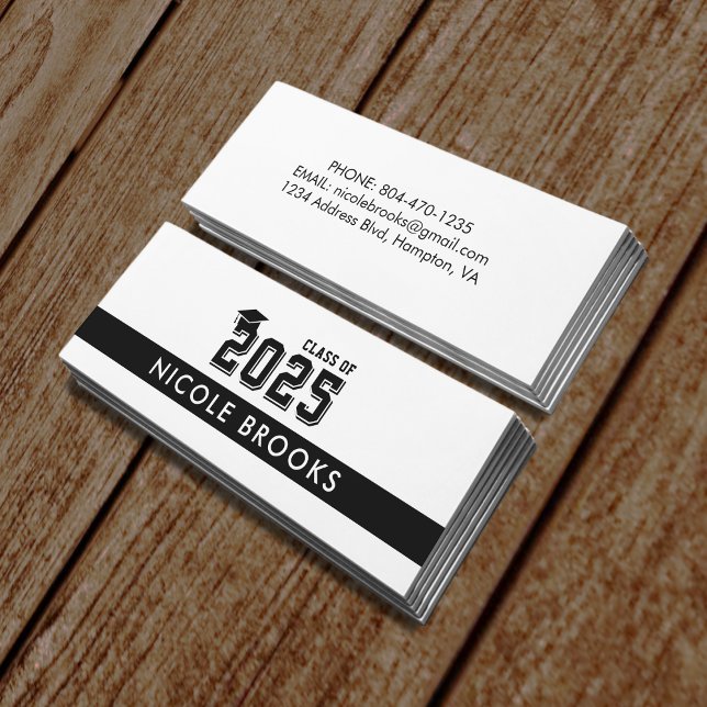 Abschluss-Klasse des Kontaktinformationsnamens Mini Visitenkarte (Graduation Class of Contact Info Name Mini Business Card
)