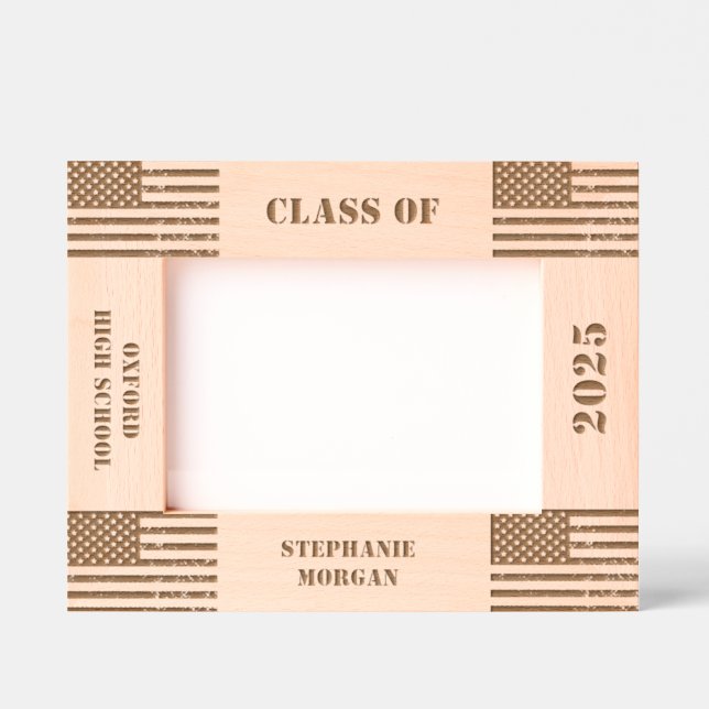 Abschluss-Klasse eines jeden Jahres Geätzte Rahmen (Vorderseite)