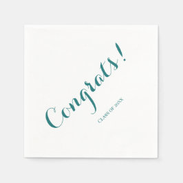 Abschluss "Klasse" Glückwunsch Grün Serviette