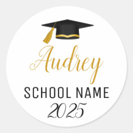 Abschluss-Klasse von 2025-Labels/Graduierungsparte Runder Aufkleber