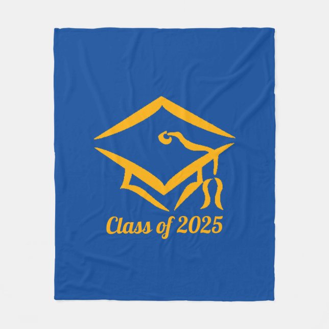 Abschluss Klasse von 20?? BLUGLD - individuelles J Fleecedecke (Vorderseite)