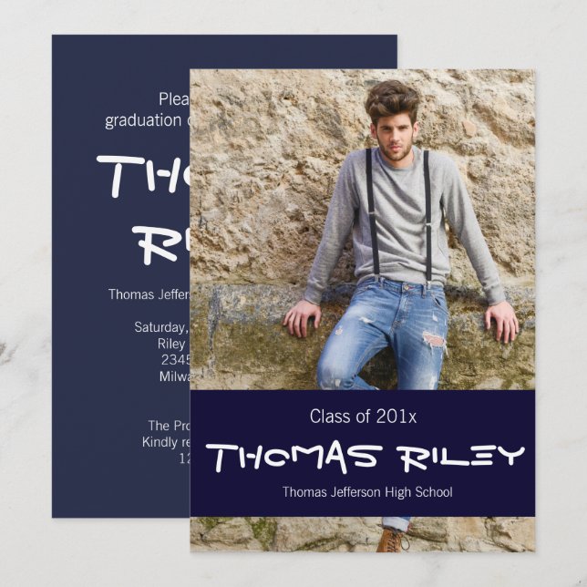 Abschluss Liebe Einladung (Vorne/Hinten)