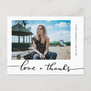 Abschluss Liebe und Dank an Script Grad Foto Postkarte