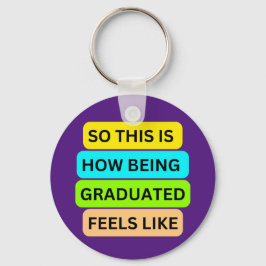 Abschluss lila runder Schlüsselanhänger SO_THIS_IS