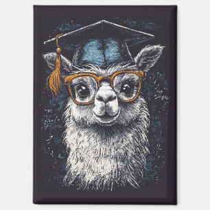 Abschluss Llama Illustration Magnet