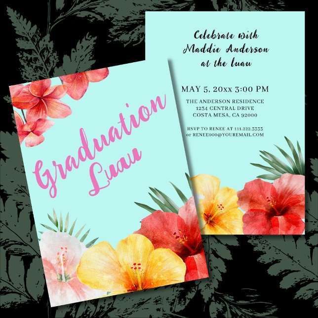 Abschluss Luau Party Einladung (Von Creator hochgeladen)
