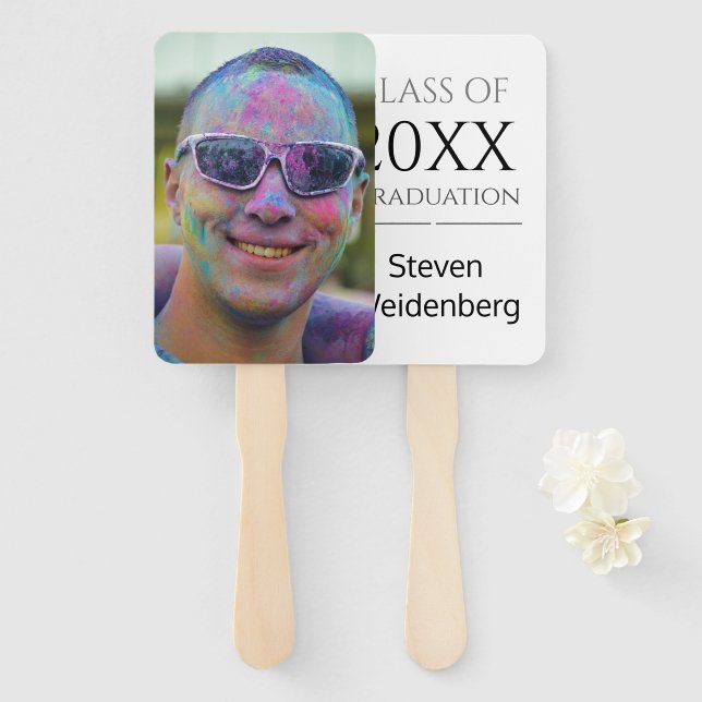 Abschluss-Lüfterklasse des Fotos Name 2025 Fächer (Vorne und Hinten)