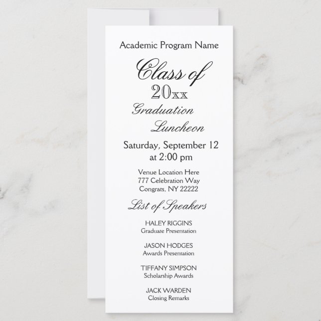 Abschluss Luncheon Simple Typografy (Vorderseite)