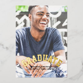 Abschluss Masculine Moderne Personalisiert Folieneinladung