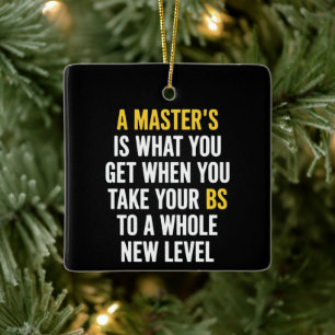 Abschluss Master-Abschluss Lustige Humor Zitate  Keramikornament