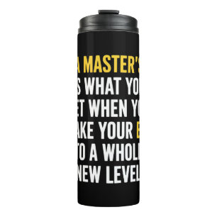 Abschluss Master-Abschluss Lustige Humor Zitate Thermosbecher