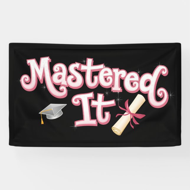 Abschluss Master-Abschluss Master-Absolvent Banner (Horizontal)