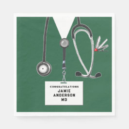 Abschluss Medizin Schule Napkins Serviette
