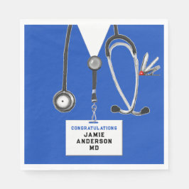 Abschluss Medizin Schule Napkins Serviette