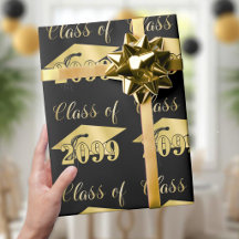 Abschluss Metallic Gold Class Jahr bearbeitbar Sch