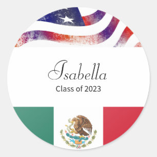 Abschluss Mexican American Class von 2023 Runder Aufkleber