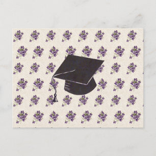 Abschluss mit Blumen  Postkarte