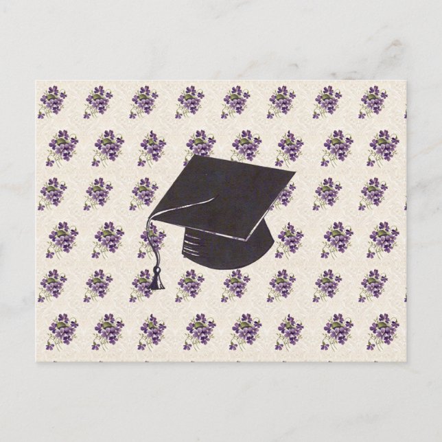 Abschluss mit Blumen  Postkarte (Vorderseite)