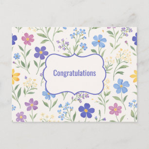 Abschluss mit Blumen  Postkarte