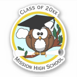 Abschluss mit Diplom Aufkleber