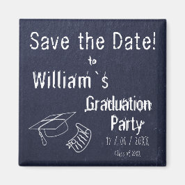 Abschluss mit einfachem rustikalem Blaustein Magnet