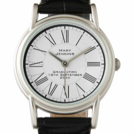 Abschluss mit Name und Datum Überwachung Armbanduhr