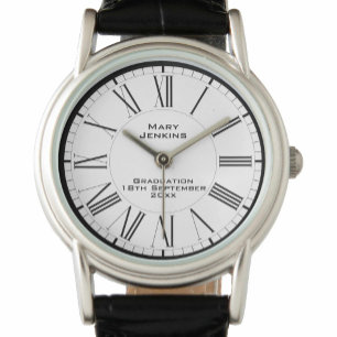 Abschluss mit Name und Datum Überwachung Armbanduhr