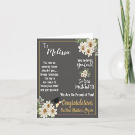 Abschluss mit personalisiertem Master-Abschluss Karte