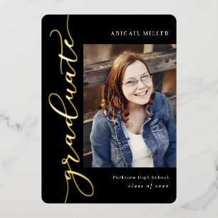 Abschluss mit seitlichem Schreibvorgang bearbeiten Folieneinladung