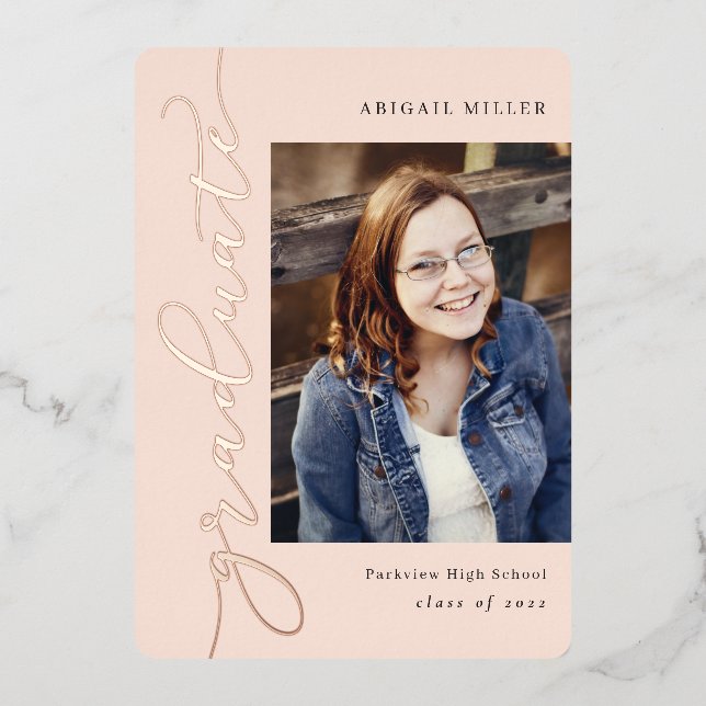 Abschluss mit seitlicher Schreibfolie bearbeiten F Folieneinladung (Vorderseite)