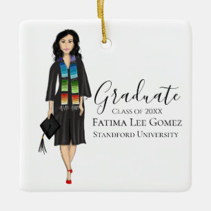 Abschluss mit Serape Grad Cap and Gown Keramikornament