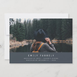 Abschluss modern minimalistisch stilvoll blau