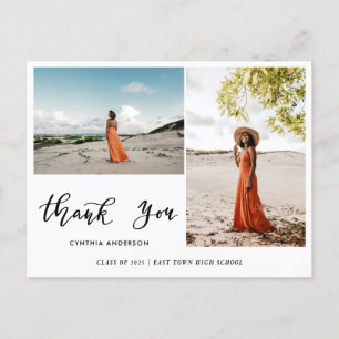 Abschluss Modern Vielen Dank, dass Sie zwei Fotos  Postkarte