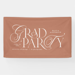 Abschluss Moderne, elegante Typografie Terrakotta Banner