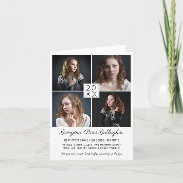 Abschluss Moderne Fotografie Collage Einfach Grad Ankündigung