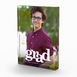 Abschluss Moderne, kühne Typografie Custom Keepake Fotoblock