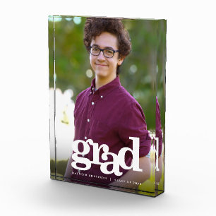 Abschluss Moderne, kühne Typografie Custom Keepake Fotoblock