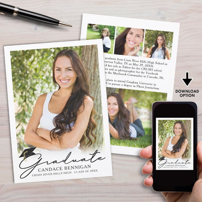 Abschluss Modernes, einfaches Script 5 Foto Ankündigung (Von Creator hochgeladen)