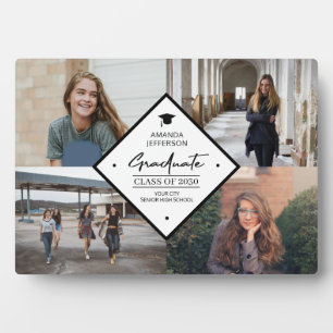 Abschluss Modernes, elegantes Skript 4 Foto Collag Fotoplatte