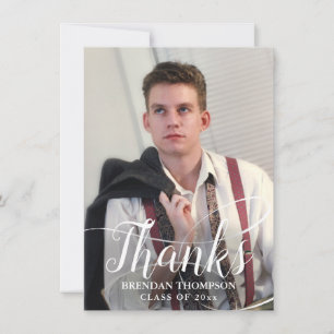 Abschluss Modernes Foto für elegante Skripte Viele Dankeskarte