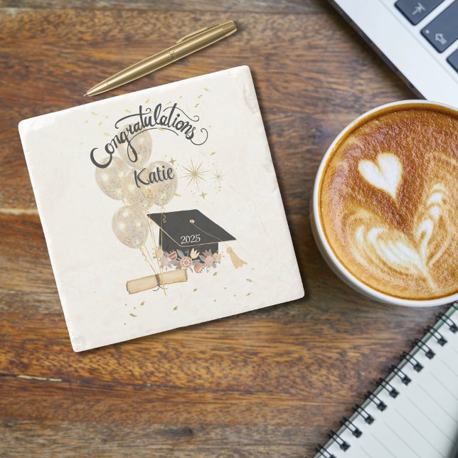 Abschluss Modernes Geschenk Steinuntersetzer (Von Creator hochgeladen)