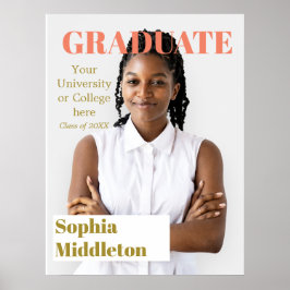 Abschluss Modernes GraduiertenHeadline Foto Poste Poster