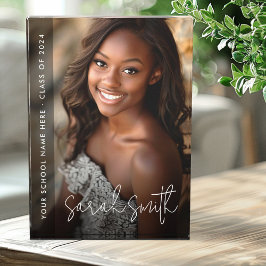 Abschluss Modernes Skript dunkle Overlay Fotoblock