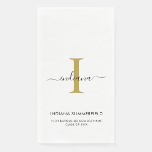 Abschluss-Monogramm-Name-Script-Party Serviette
