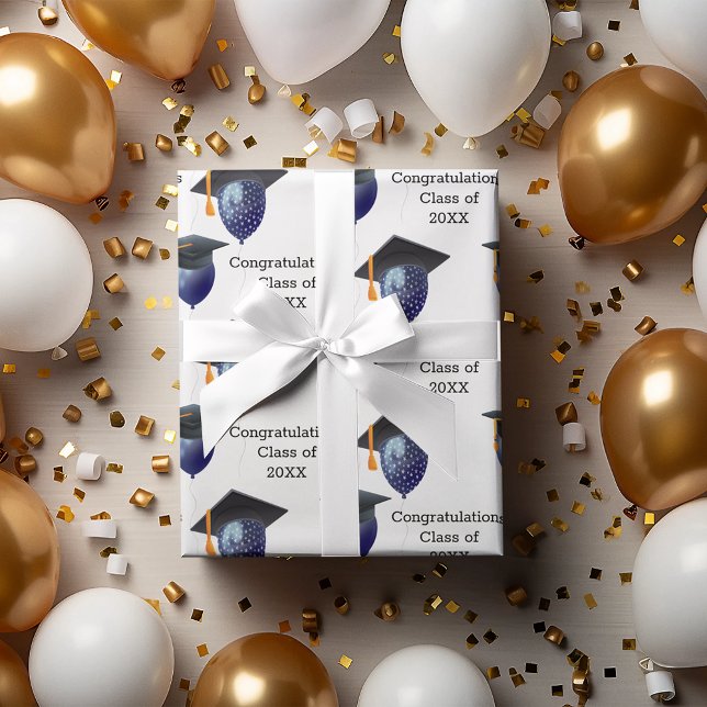 Abschluss Mortarboard und Balloons Seidenpapier (Von Creator hochgeladen)