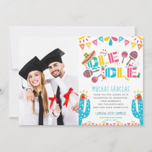 Abschluss Muchas Gracias Fiesta Dankeschön Karte