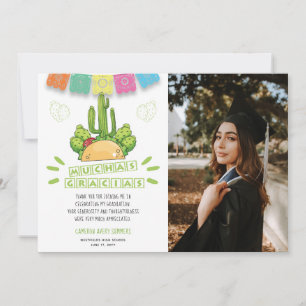 Abschluss Muchas Gracias Fiesta Dankeskarte