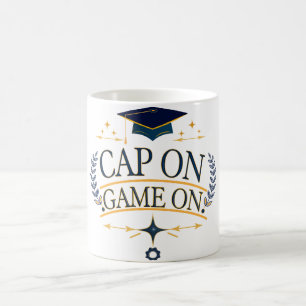 Abschluss-Mug mit der Aufschrift "Cap On Game On" Kaffeetasse