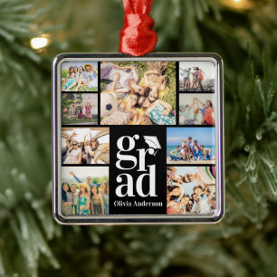 Abschluss Multiple Foto-Collage Erinnerungen Ornament Aus Metall